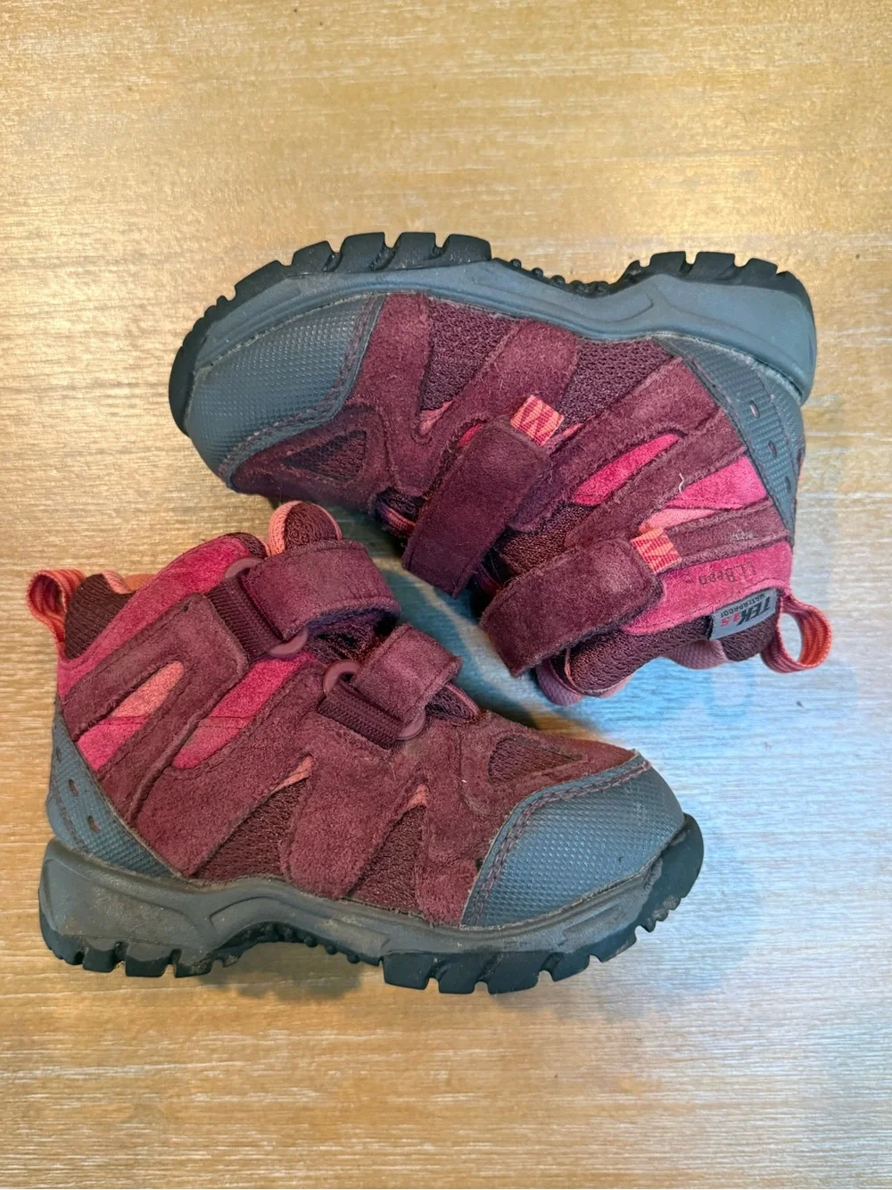 LL Bean Toddlers Trail Model Hikers Waterproof Black Cherry Sz 9